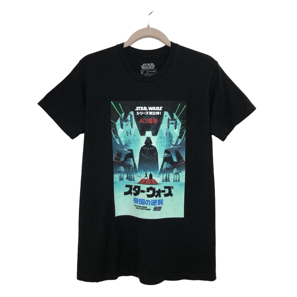 Star Wars Empire Strikes Back 40th Anniversary Japanese Poster Black T-Shirt M